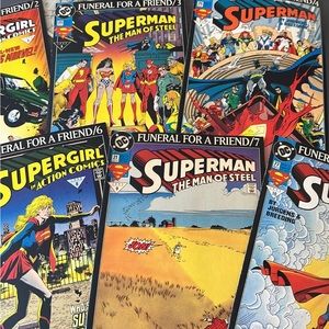 Adventures of superman comics funeral for a friend lot